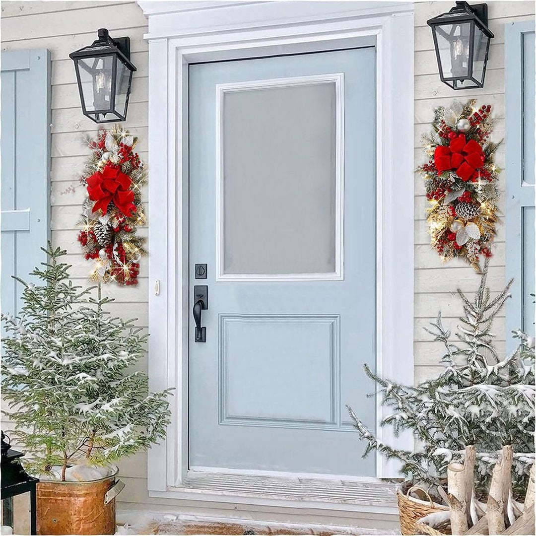 Wholesale Christmas Rattan Door Curtain Hangings Holiday Decorations